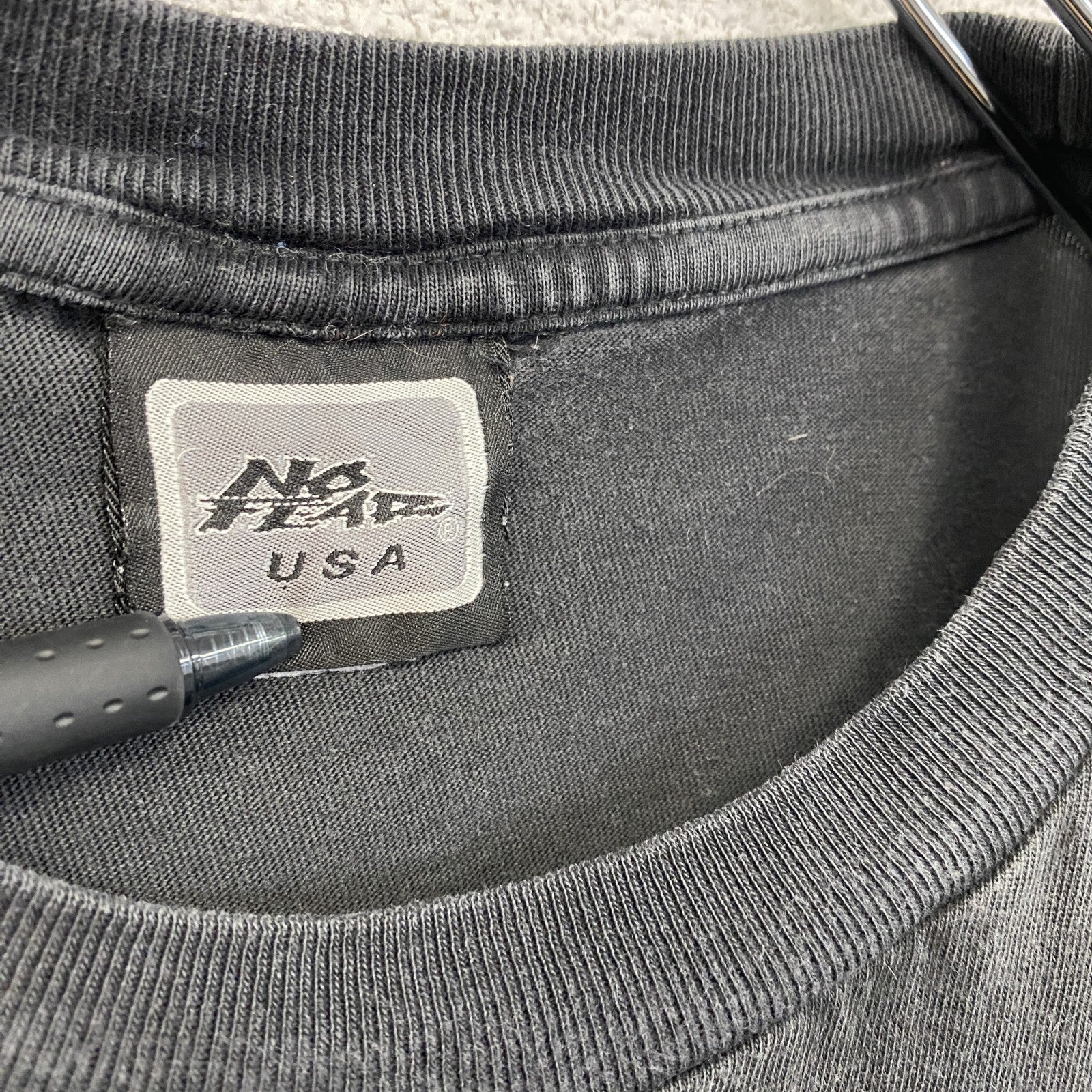 古着 used　NOFEAR ノーフィアー　半袖プリントTシャツ　US製　バイクレーサー　カジュアルデザイン　クルーネック