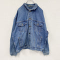 90s　Eddie Bauer　エディーバウアー　デニムジャケット/Gジャン　ヴィンテージ　白タグ　インディゴ　Lサイズ