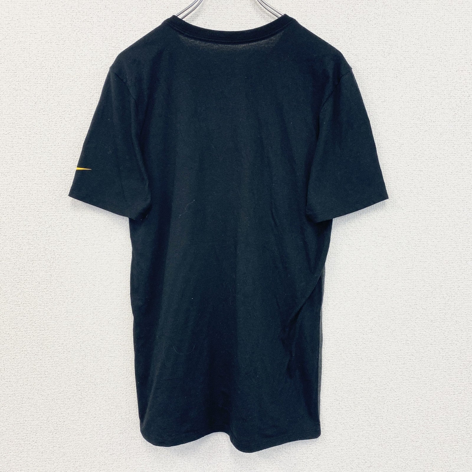 古着 used　NIKE ナイキ　半袖プリントTシャツ　カジュアル　バイカラー　Steelers　黒　グレー　レトロ　Sサイズ