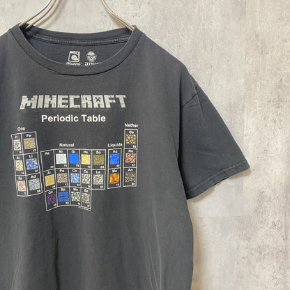 古着 used　MINECRAFT マインクラフト　半袖ゲームプリントTシャツ　黒　ブラック　レトロデザイン　オフィシャル
