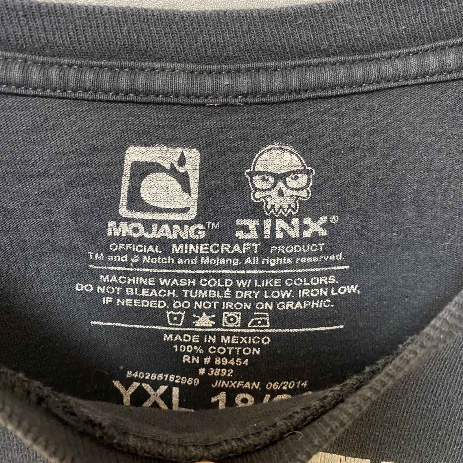 古着 used　MINECRAFT マインクラフト　半袖ゲームプリントTシャツ　黒　ブラック　レトロデザイン　オフィシャル
