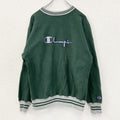 90s　champion　チャンピオン　リバースウィーブ　スウェット/ トレーナー　刺繍タグ　緑　グリーン　Lサイズ