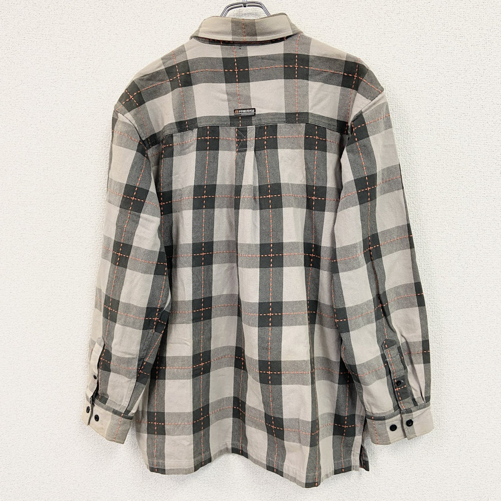 FREAKY　フリーキー　長袖シャツ　チェック柄　灰色　グレー　Lサイズ