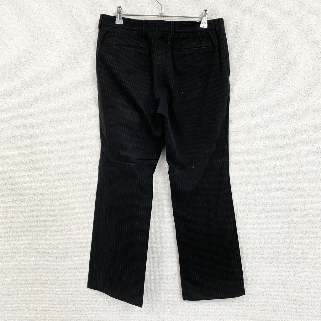 Calvin Klein　カルバンクライン　スラックス　ジップフライ　ストライプ　黒　ブラック　31サイズ