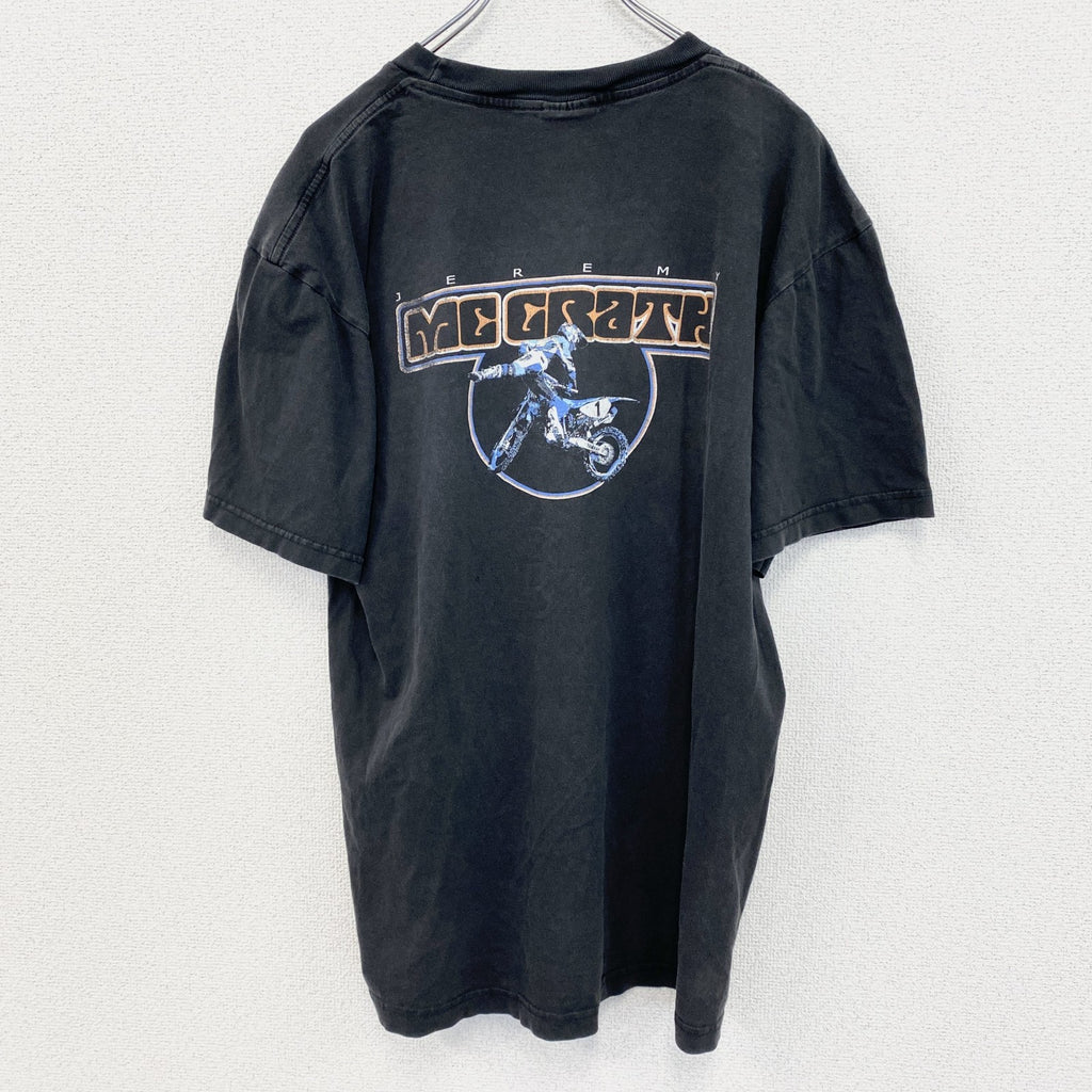 古着 used　NOFEAR ノーフィアー　半袖プリントTシャツ　US製　バイクレーサー　カジュアルデザイン　クルーネック