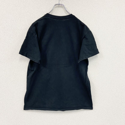 GILDAN　ギルダン　半袖アニマルプリントTシャツ　漢字プリント　虎　トラ　野蛮人　クルーネック　黒　ブラック　Mサイズ