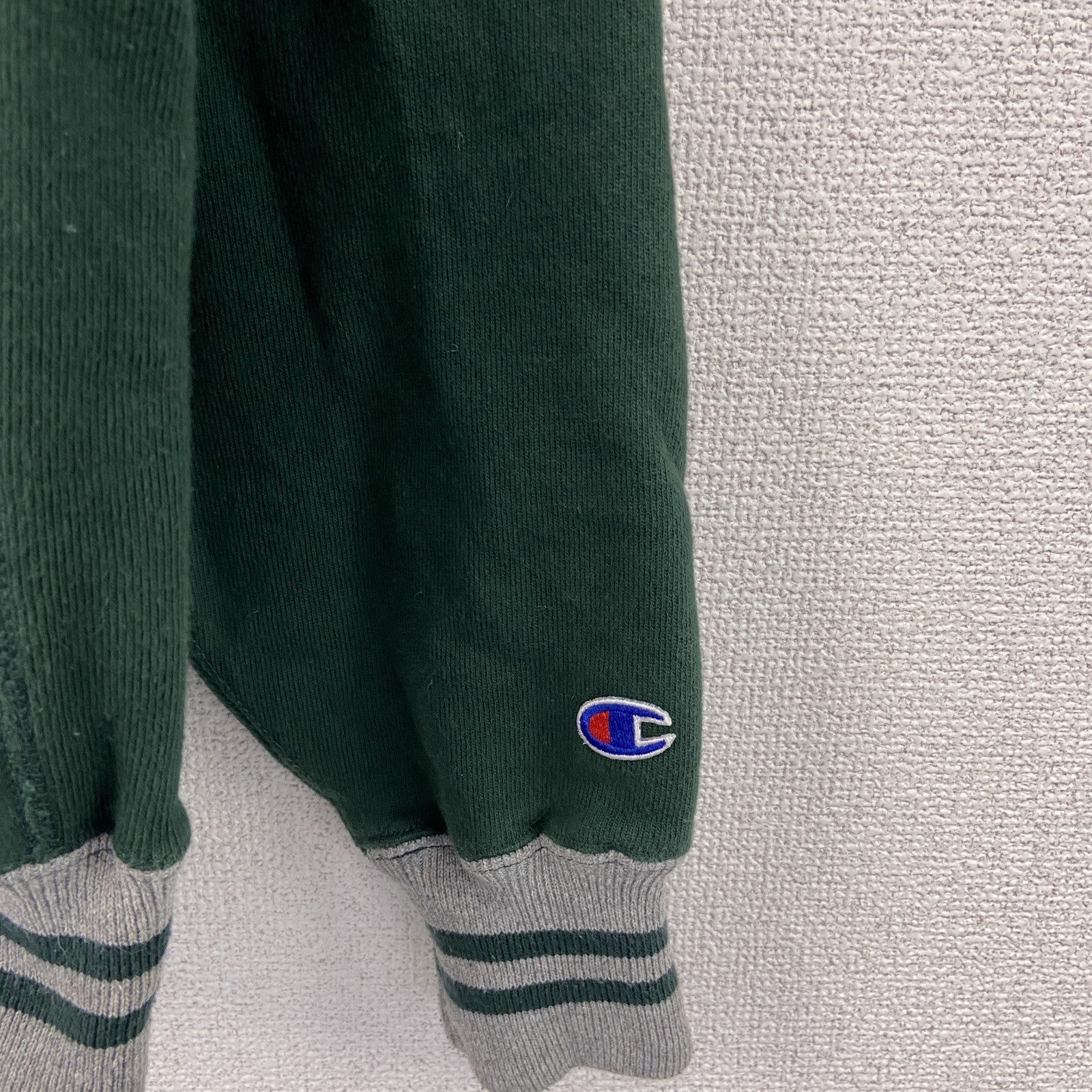 90s　champion　チャンピオン　リバースウィーブ　スウェット/ トレーナー　刺繍タグ　緑　グリーン　Lサイズ
