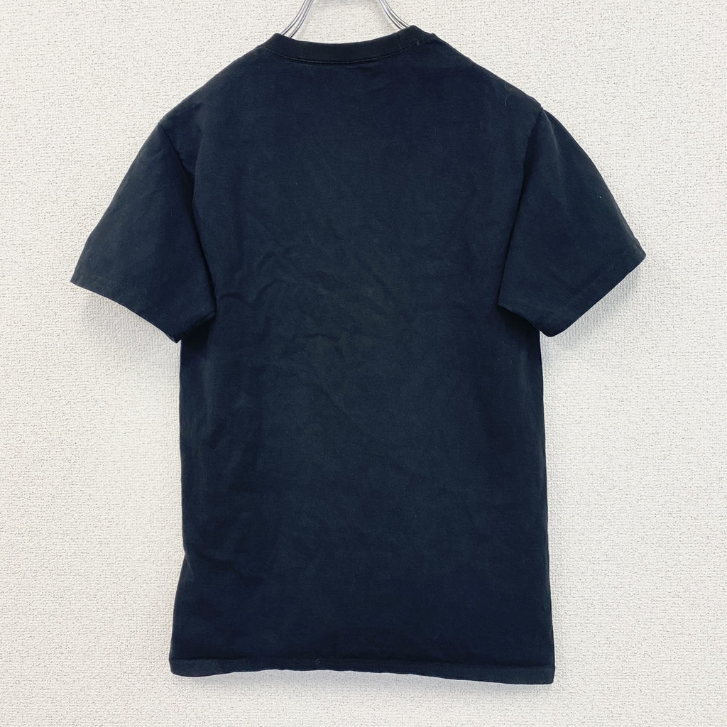 champion　チャンピオン　半袖プリントTシャツ　デカロゴ　刺繍ロゴ　クルーネック　黒　ブラック　Sサイズ