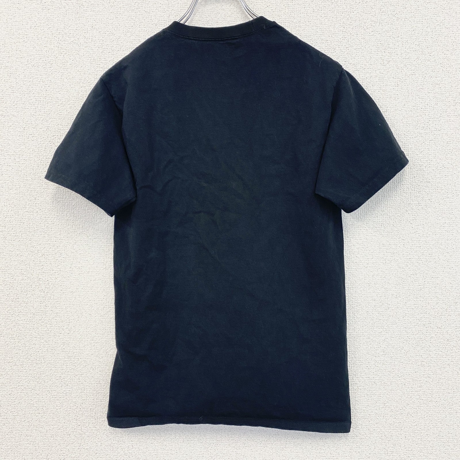 champion　チャンピオン　半袖プリントTシャツ　デカロゴ　刺繍ロゴ　クルーネック　黒　ブラック　Sサイズ