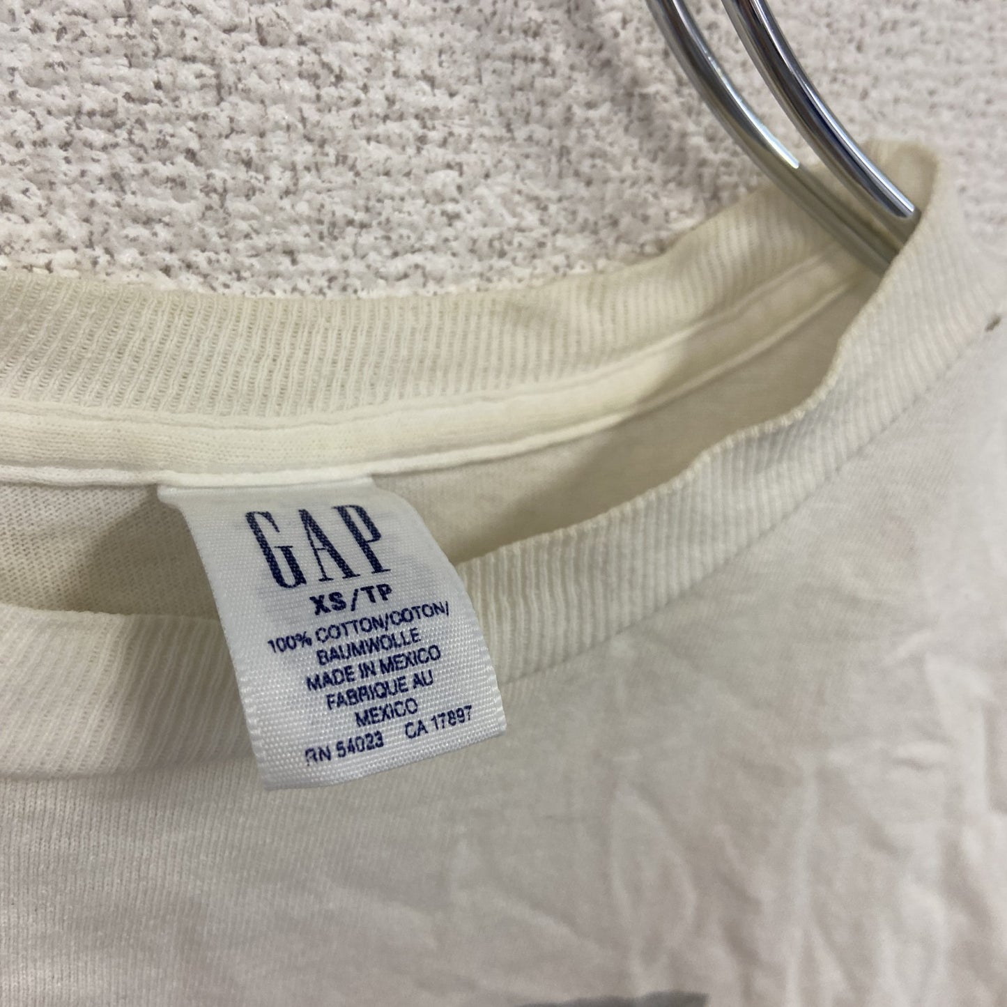 GAP　ギャップ　半袖プリントTシャツ　白　ホワイト　XSサイズ