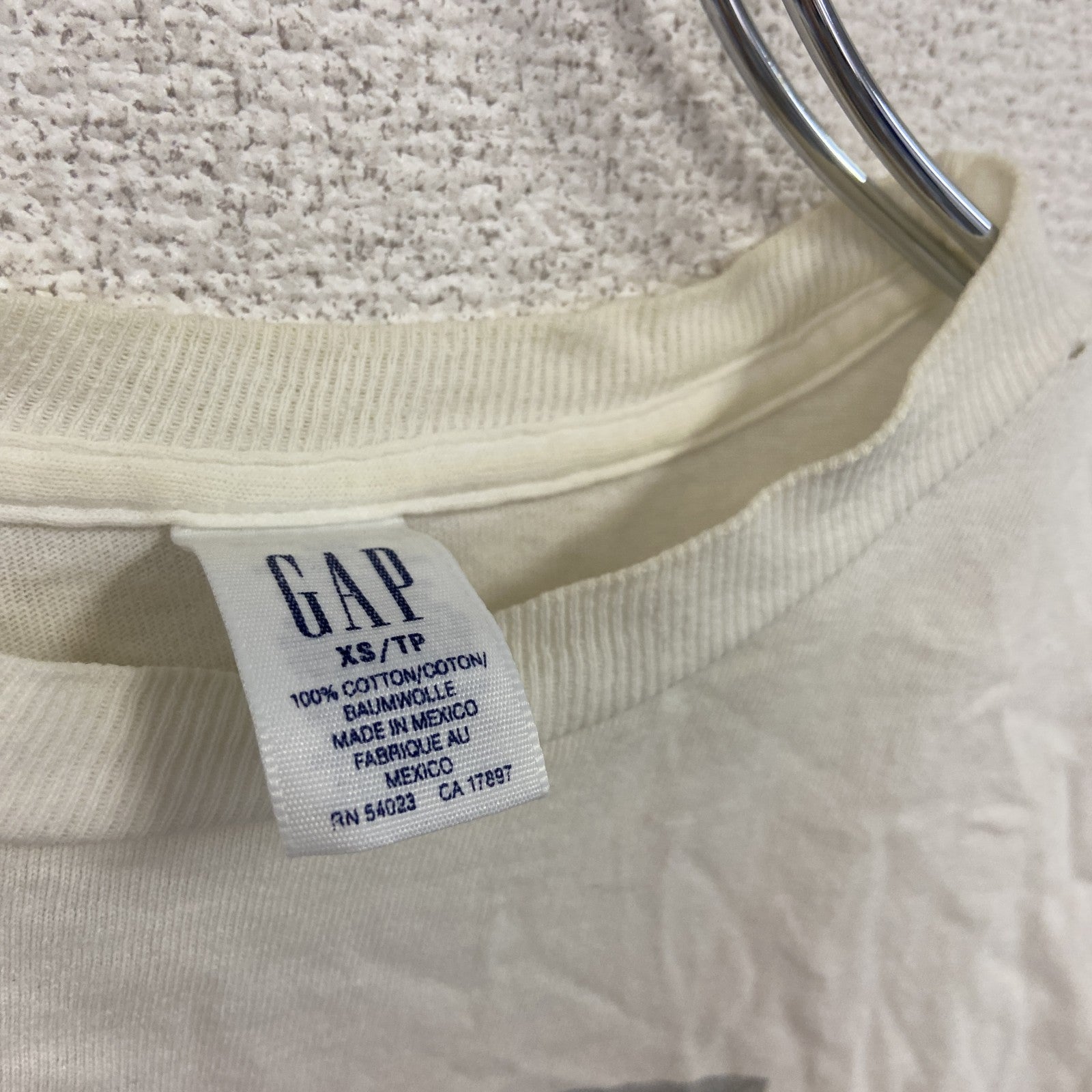 GAP　ギャップ　半袖プリントTシャツ　白　ホワイト　XSサイズ