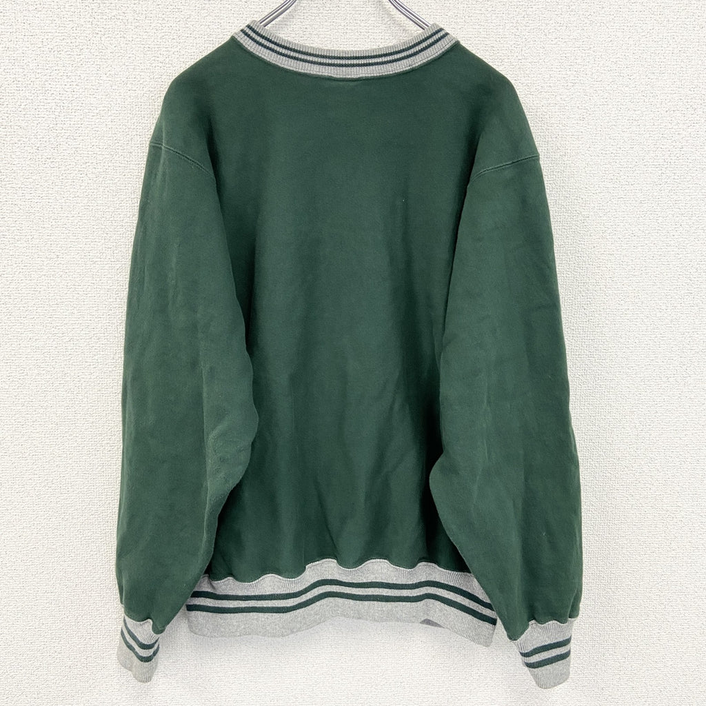 90s　champion　チャンピオン　リバースウィーブ　スウェット/ トレーナー　刺繍タグ　緑　グリーン　Lサイズ
