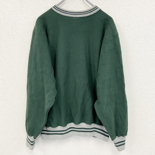 90s　champion　チャンピオン　リバースウィーブ　スウェット/ トレーナー　刺繍タグ　緑　グリーン　Lサイズ