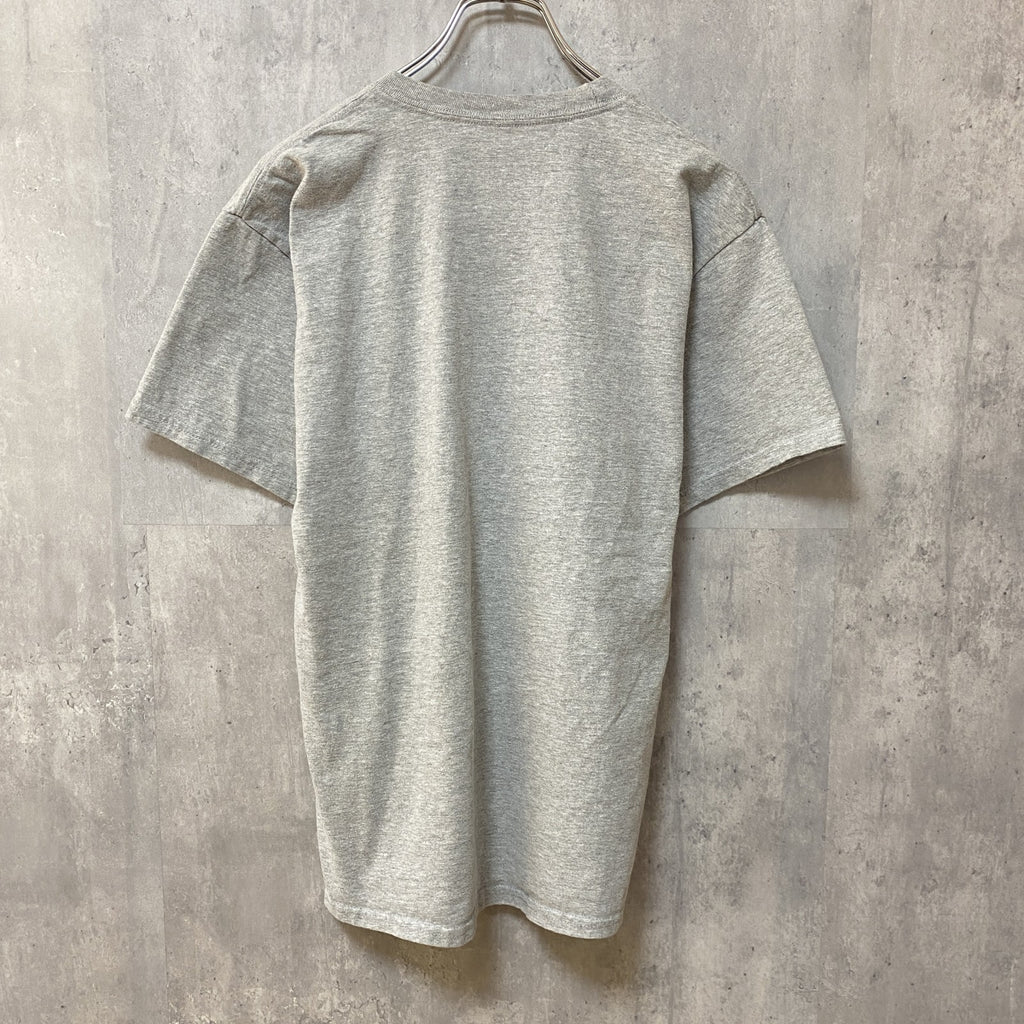 古着 used　Disney　ディズニー　半袖　プリントTシャツ　グレー　ミッキー　ロゴT　キャラクター　アメカジ　レトロ　クルーネック　