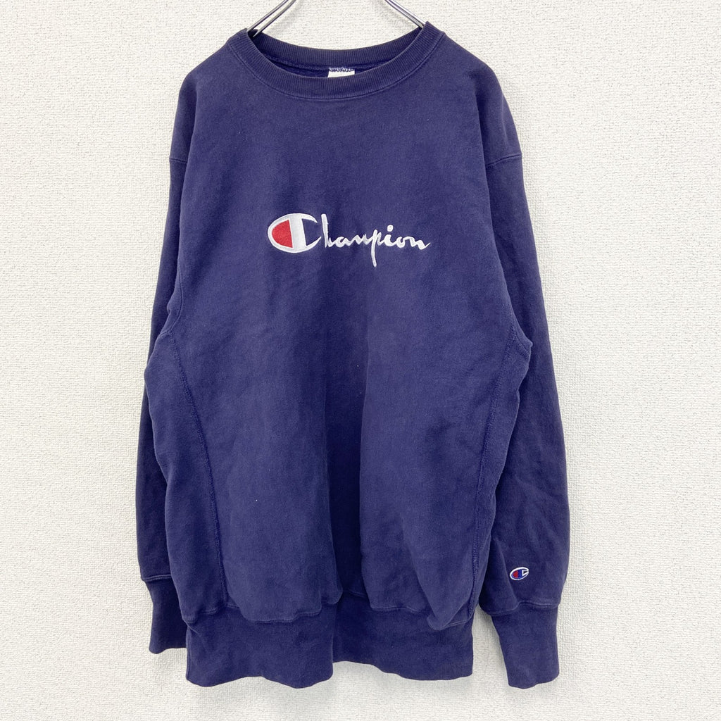 90s　champion　チャンピオン　リバースウィーブ　スウェット　トレーナー　刺繍タグ　紫　XXLサイズ