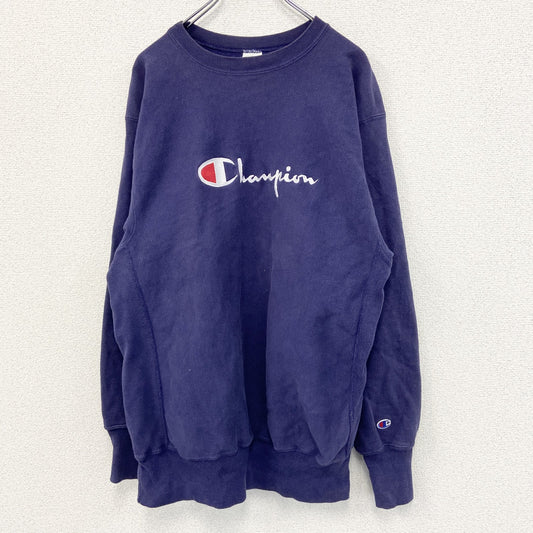 90s　champion　チャンピオン　リバースウィーブ　スウェット　トレーナー　刺繍タグ　紫　XXLサイズ