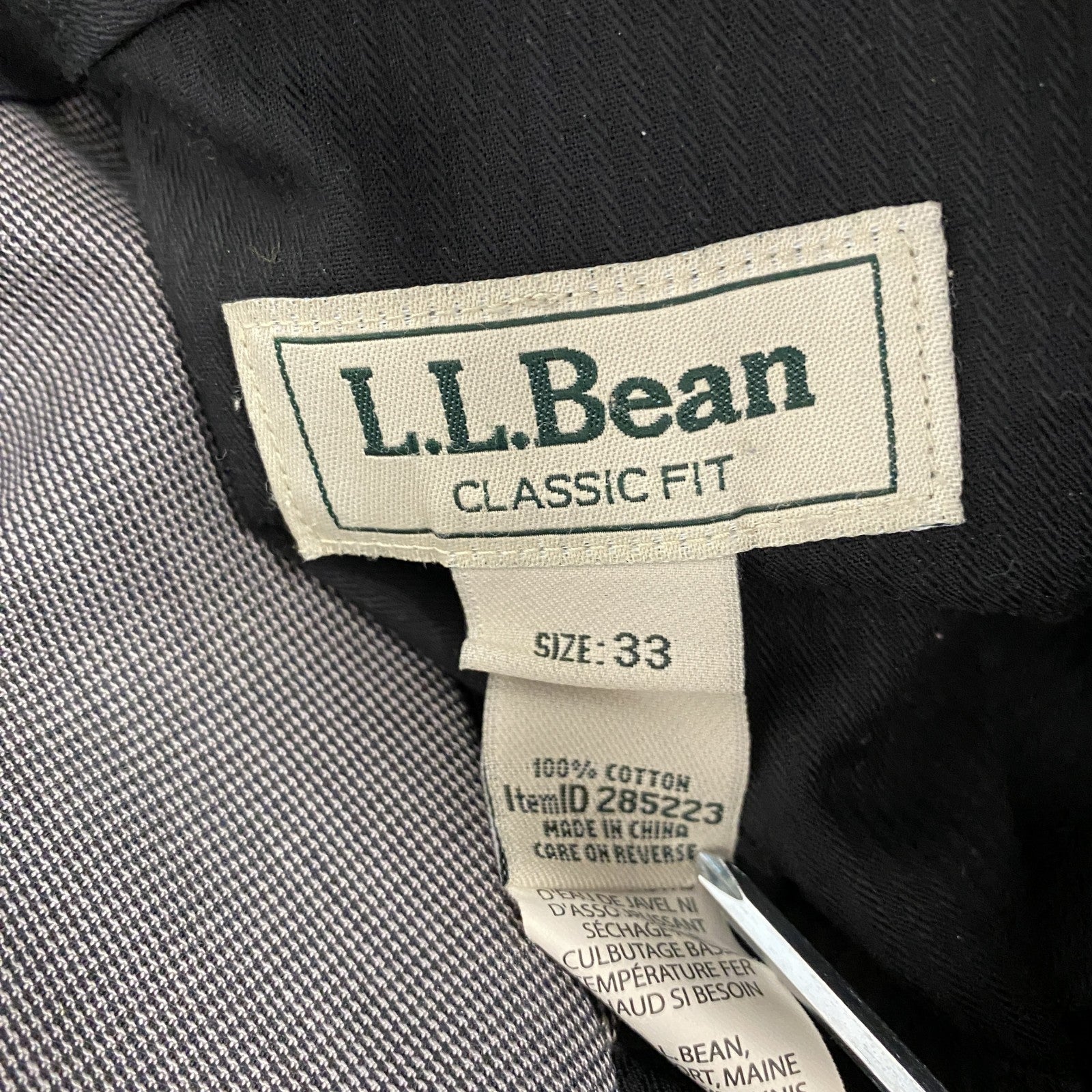 ～00s　L.L.Bean　エルエルビーン　スラックス　ジップフライ　ヴィンテージ　灰色　グレー　33サイズ
