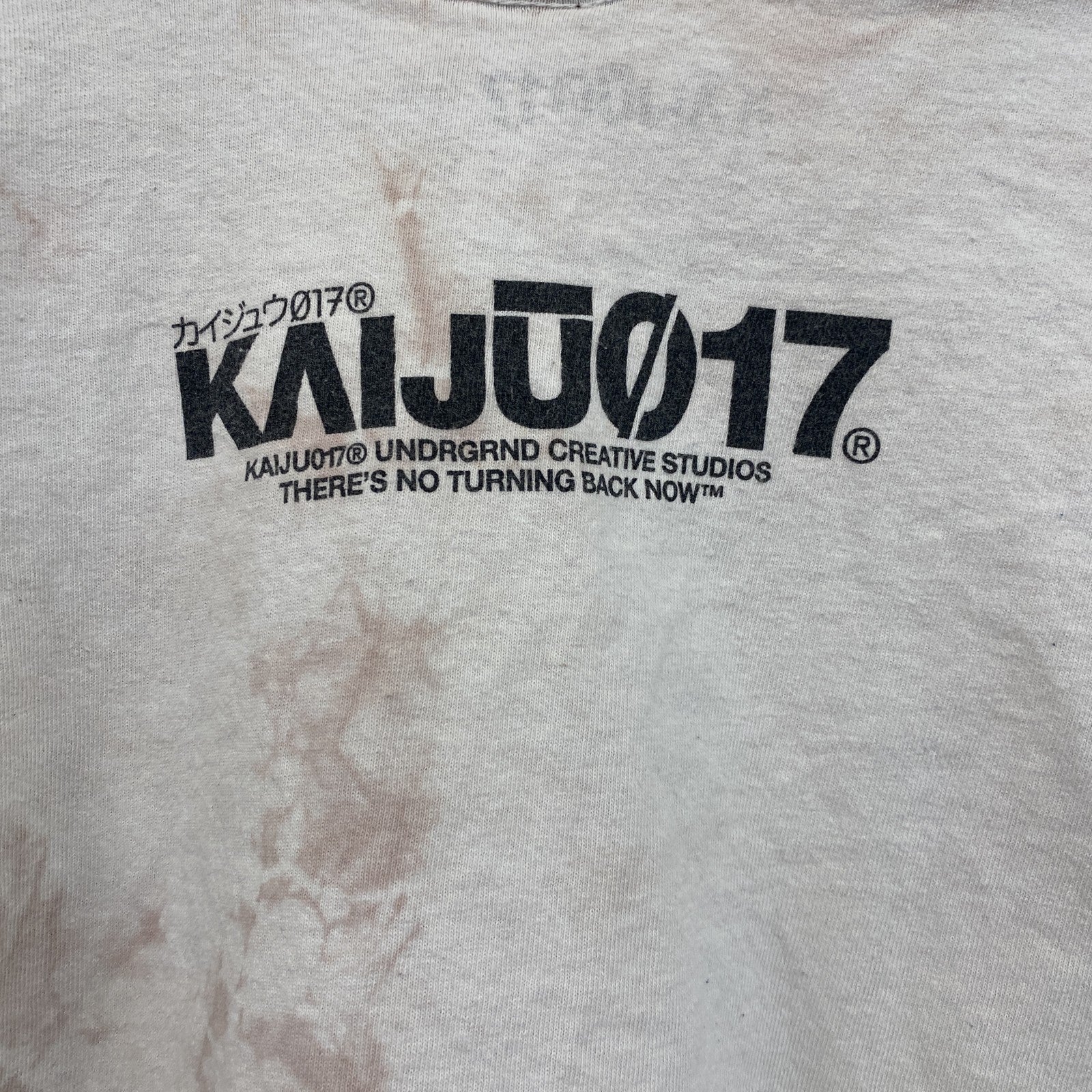古着 used　KAIJU017　半袖プリントTシャツ　カジュアルデザイン　怪獣　クルーネック　レトロ　Mサイズ