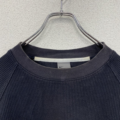 00s　NIKE　ナイキ　スウェット/トレーナー　ワンポイントロゴ　ヴィンテージ　ネイビー　グレー　Mサイズ　