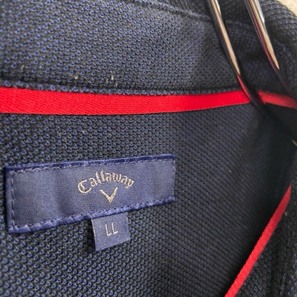Callaway　キャロウェイ　半袖ポロシャツ　紺　ネイビー　LLサイズ