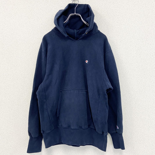 90s　champion　チャンピオン　リバースウィーブ　スウェットパーカー/フーディー　紺　ネイビー　Lサイズ