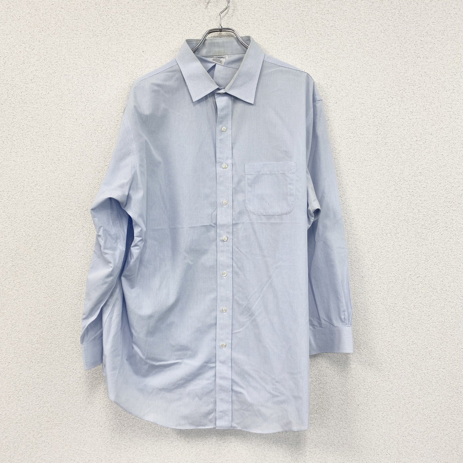 Brooks Brothers　ブルックスブラザーズ　長袖シャツ　チェック柄　水色　ブルー　白　ホワイト