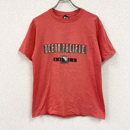 Ocean Pacific　オーシャンパシフィック　半袖プリントTシャツ　シングルステッチ　赤　レッド　Mサイズ