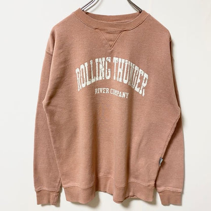 古着 used　VINTAGE WEAR　Baypointe　長袖クルーネックプリントスウェット　トレーナー　Vガゼット　Mサイズ