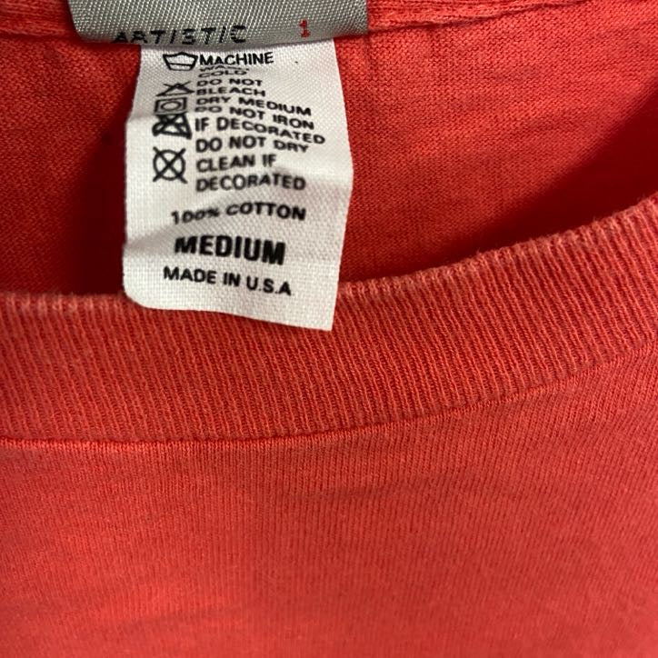 Ocean Pacific　オーシャンパシフィック　半袖プリントTシャツ　シングルステッチ　赤　レッド　Mサイズ