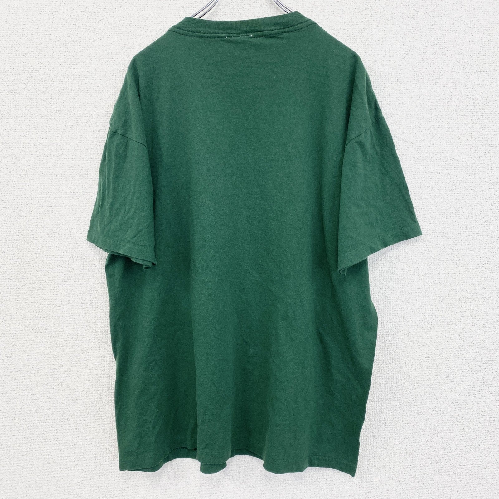 古着 used　90s　ONEITA　セサミストリート　半袖プリントTシャツ　オスカー　シングルステッチ　緑　グリーン　XLサイズ