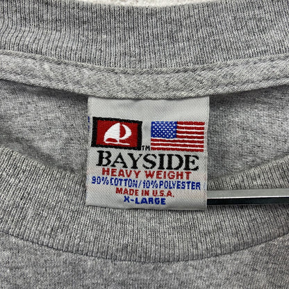 90s　BAYSIDE　長袖Tシャツ/ロンT　カレッジタイプ　ヴィンテージ　灰色　グレー　XLサイズ