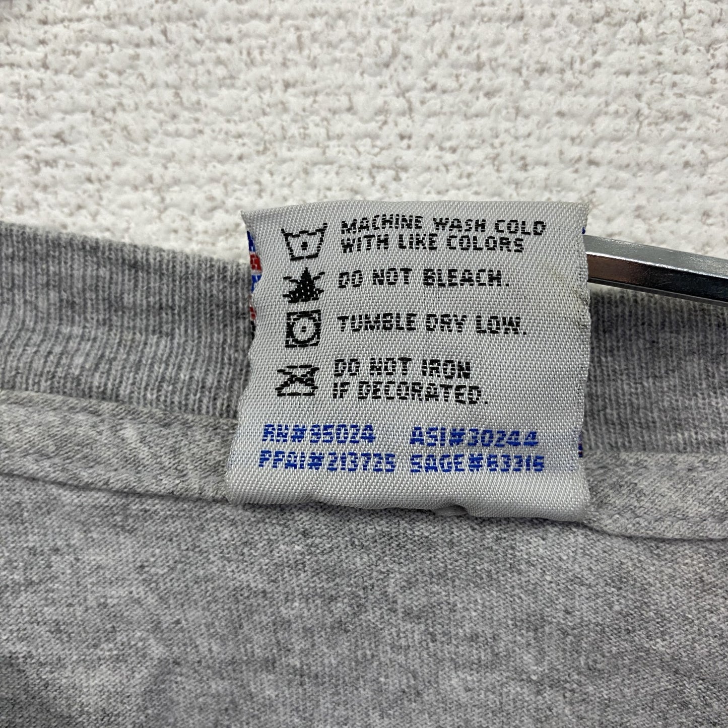 90s　BAYSIDE　長袖Tシャツ/ロンT　カレッジタイプ　ヴィンテージ　灰色　グレー　XLサイズ