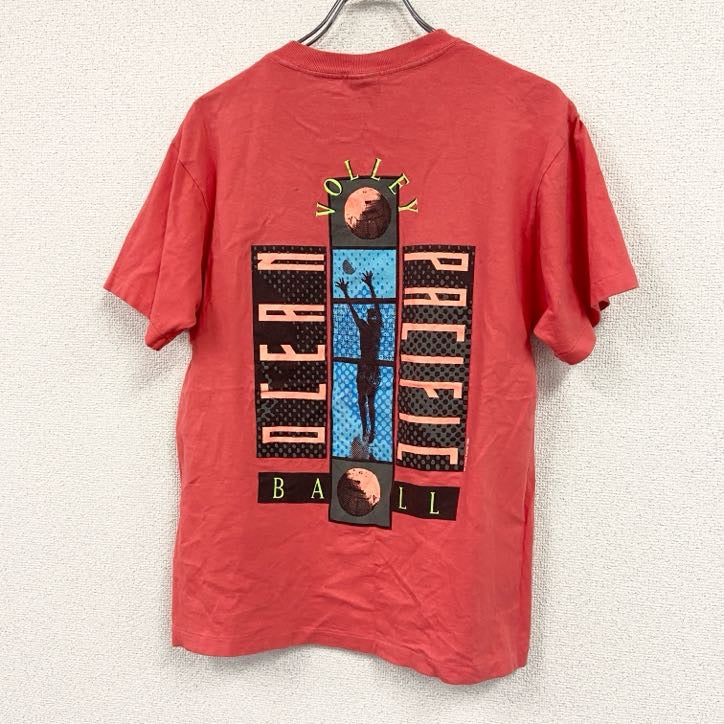 Ocean Pacific　オーシャンパシフィック　半袖プリントTシャツ　シングルステッチ　赤　レッド　Mサイズ