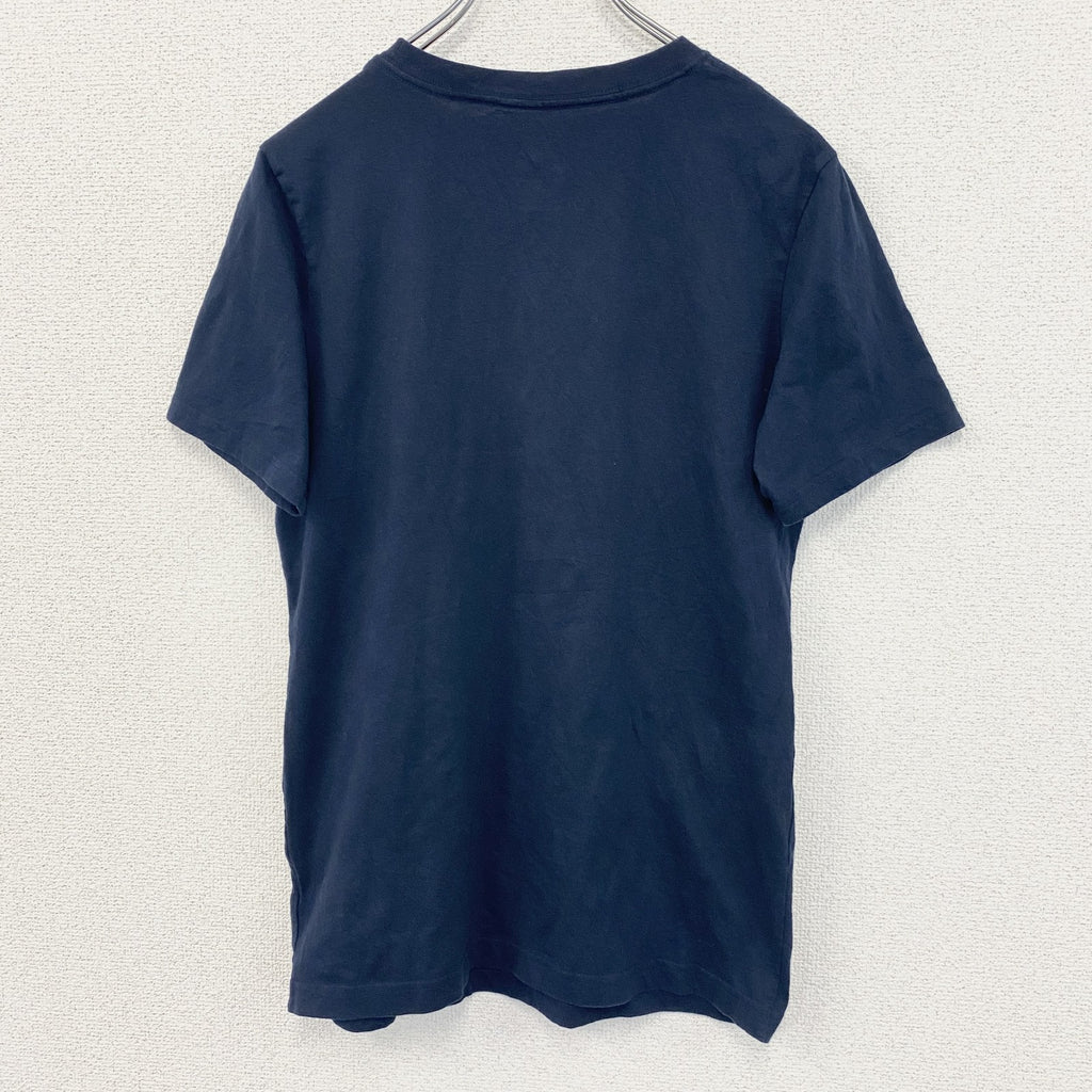 古着 used　NIKE ナイキ　半袖プリントTシャツ　カジュアルデザイン　スウッシュロゴ　クルーネック　黒　XLサイズ