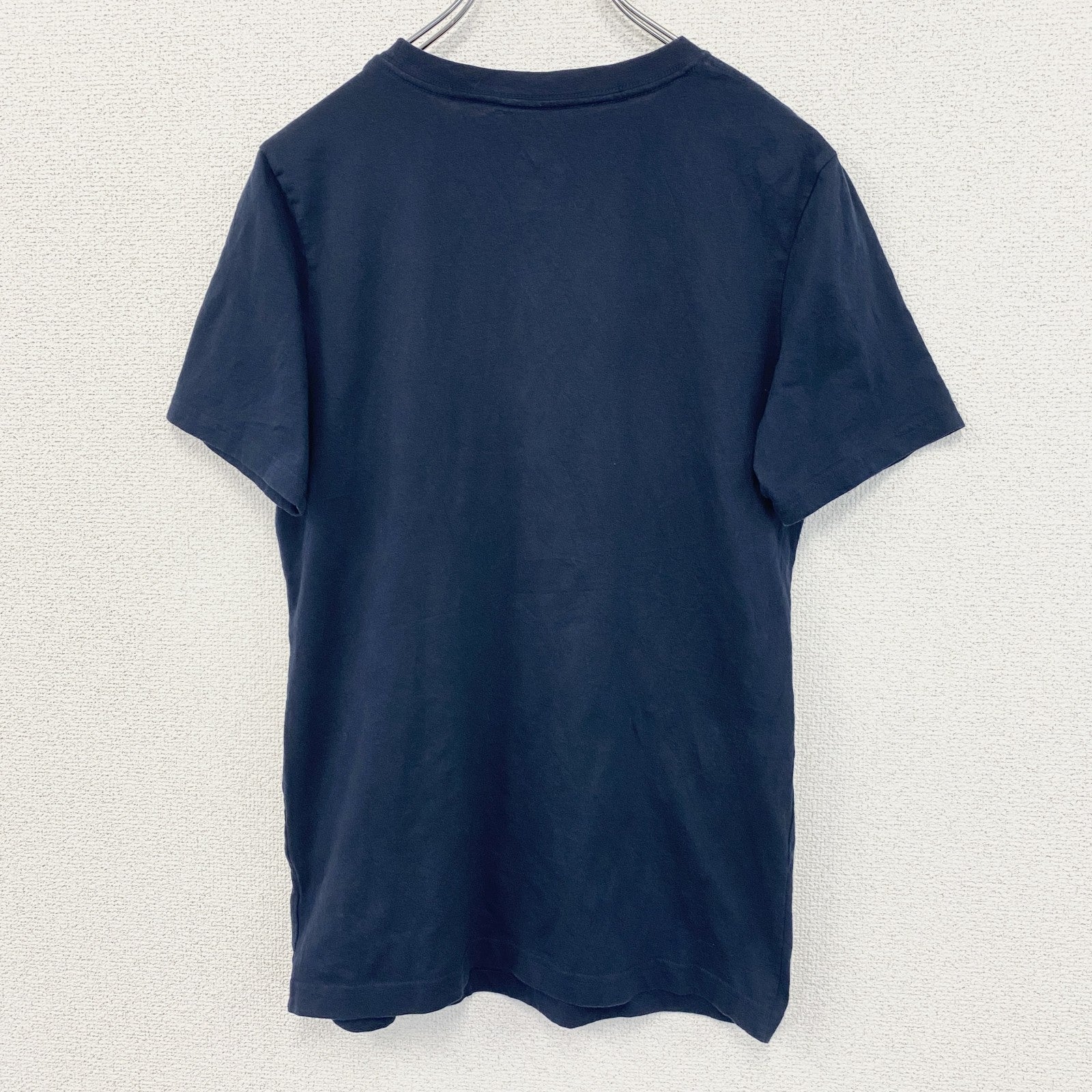 古着 used　NIKE ナイキ　半袖プリントTシャツ　カジュアルデザイン　スウッシュロゴ　クルーネック　黒　XLサイズ