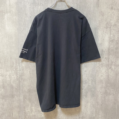 古着 used　GILDAN ギルダン　半袖プリントTシャツ　黒　ブラック　蝶　レインボー　レトロデザイン　クルーネック　XL