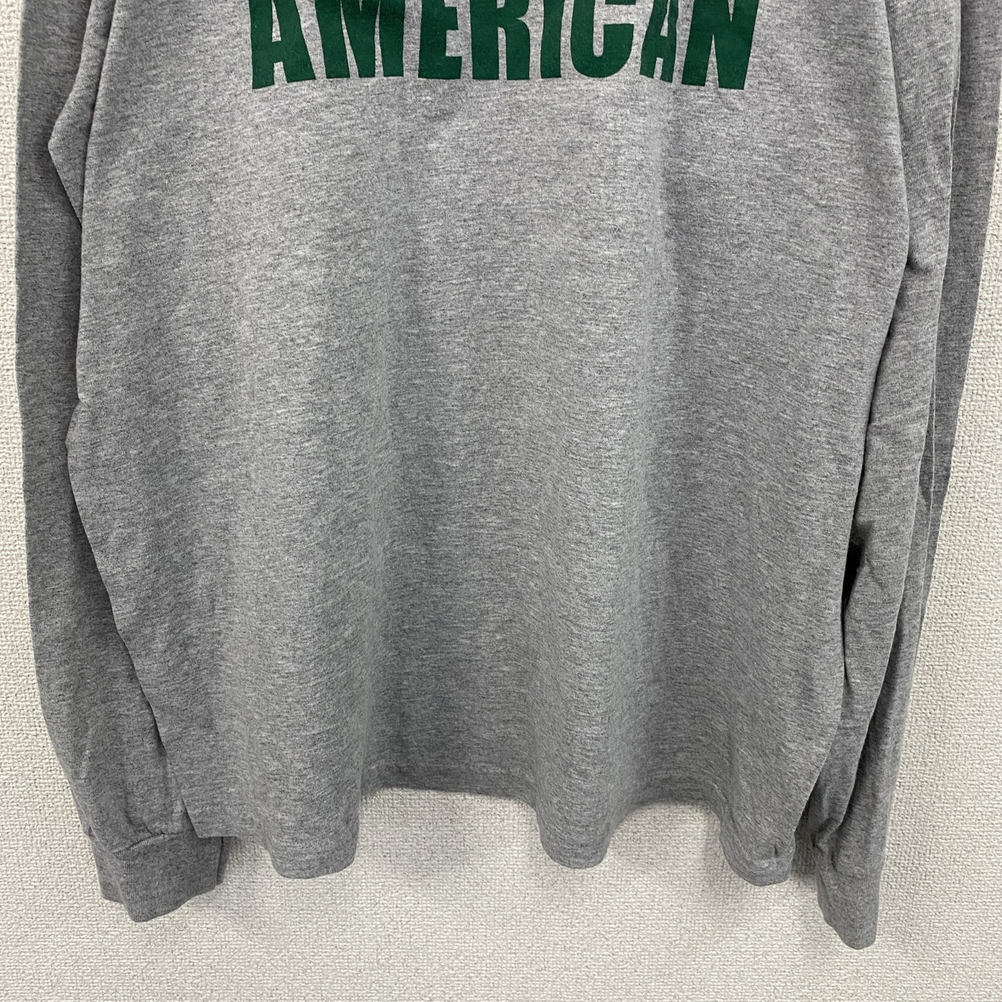 90s　BAYSIDE　長袖Tシャツ/ロンT　カレッジタイプ　ヴィンテージ　灰色　グレー　XLサイズ