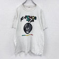 ～90s　半袖プリントTシャツ　ヴィンテージ　レゲエ　３連プリント　白　ホワイト