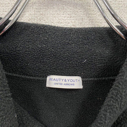 BEAUTY＆YOUTH UNITED ARROWS　フリースプルオーバージャケット/ボアジャケット　黒　ブラック　Lサイズ