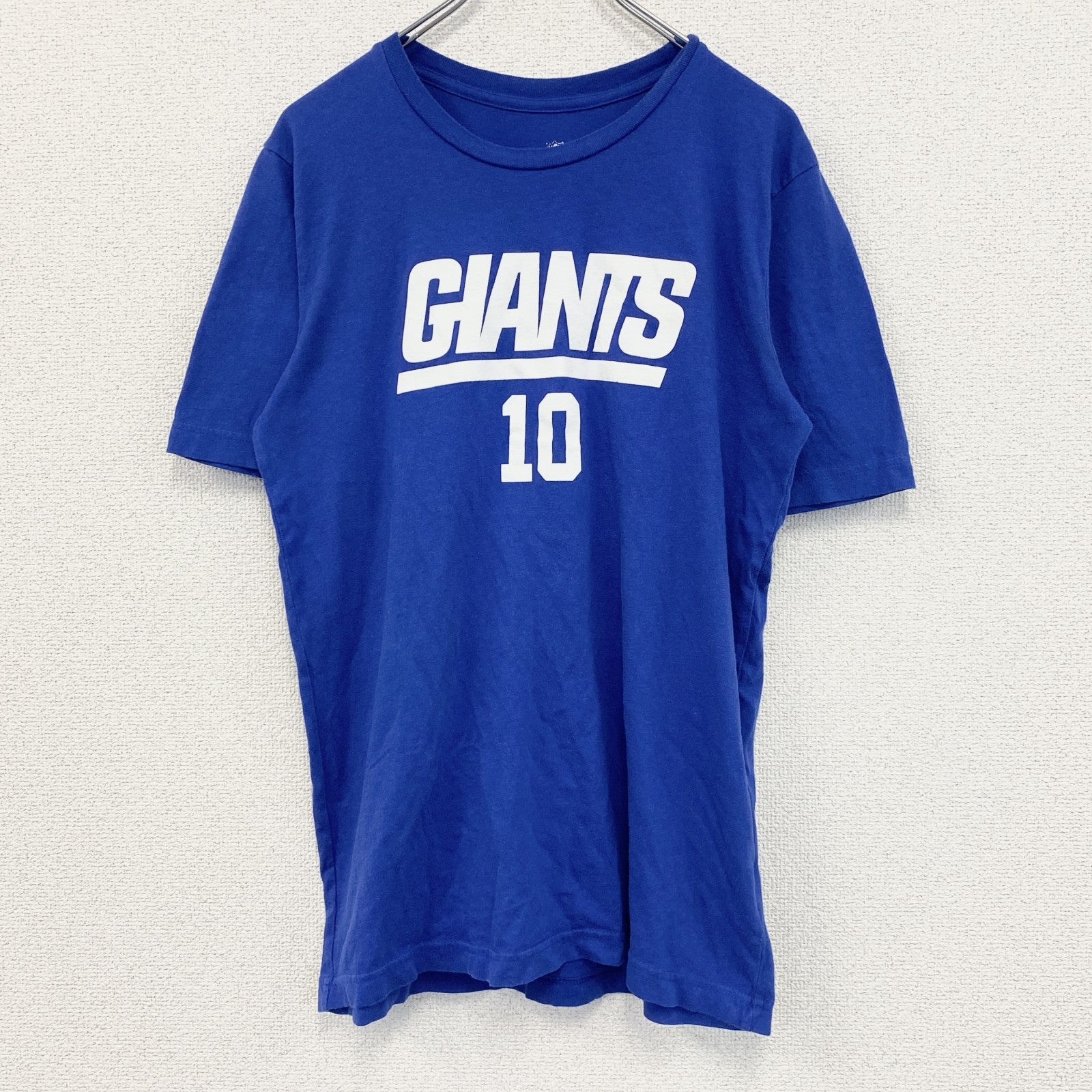 古着 used　NFL　半袖オリジナルプリントTシャツ　カジュアルデザイン　アメフト　クルーネック　青　レトロ　XLサイズ