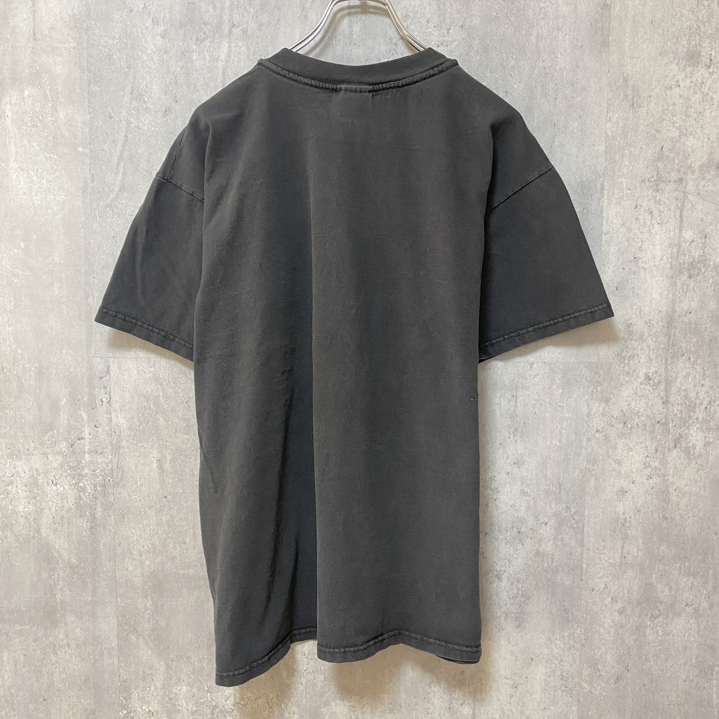 古着 used　Hanes BEFFE T　ヘインズ　半袖プリントTシャツ　黒　ブラック　野球　牛　レトロデザイン　Lサイズ