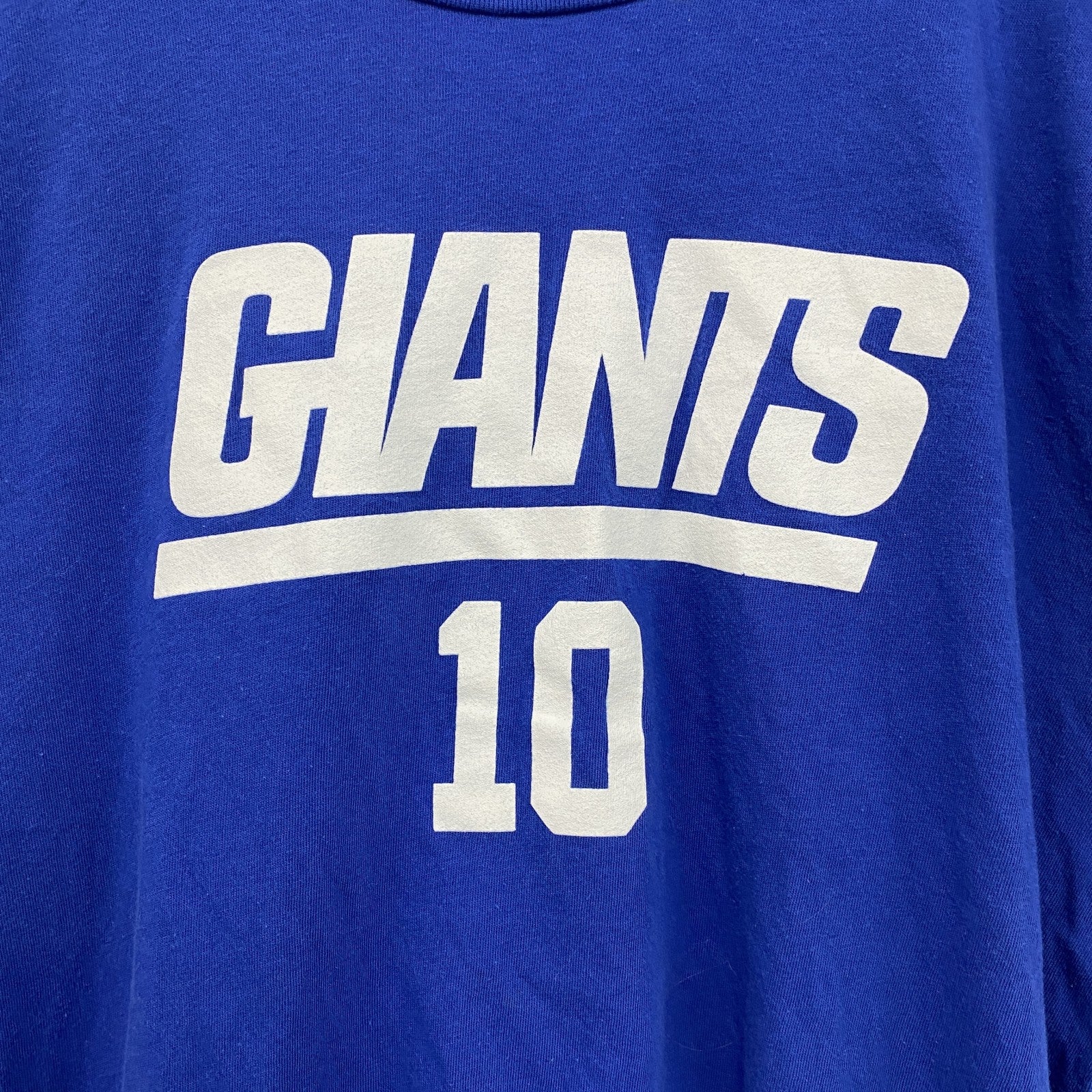 古着 used　NFL　半袖オリジナルプリントTシャツ　カジュアルデザイン　アメフト　クルーネック　青　レトロ　XLサイズ