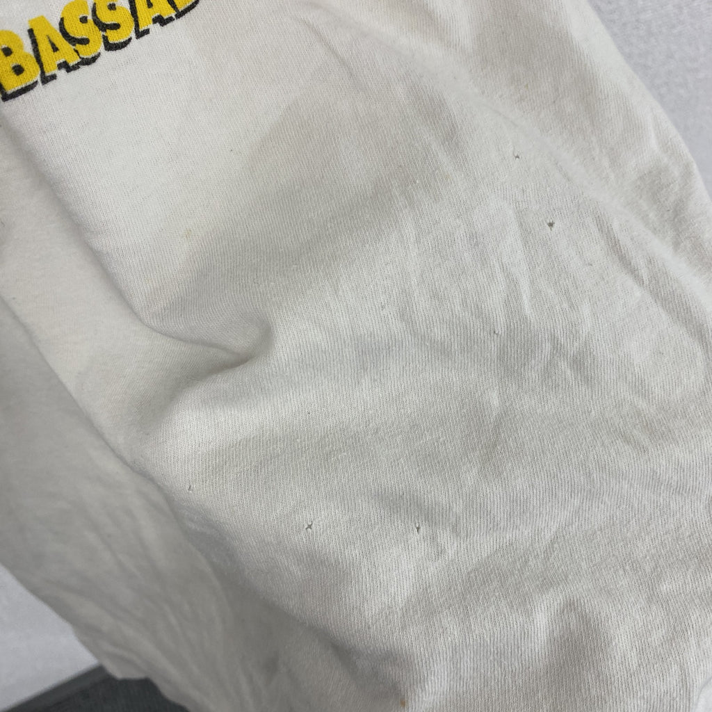 ～90s　半袖プリントTシャツ　ヴィンテージ　レゲエ　３連プリント　白　ホワイト
