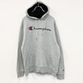 champion　チャンピオン　スウェットパーカー/フーディー　ロゴプリント　グレー　Lサイズ