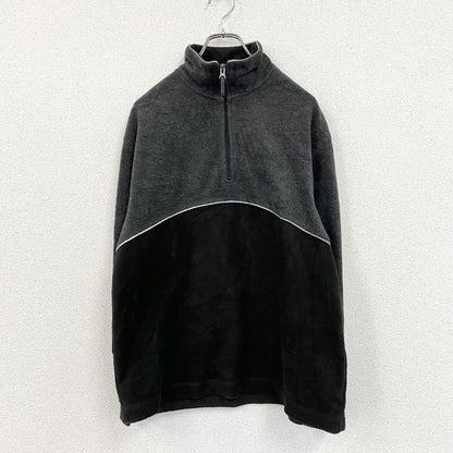 ～00s　OLD GAP　オールドギャップ　ハーフジップフリースプルオーバージャケット　ブラック　グレー　Sサイズ