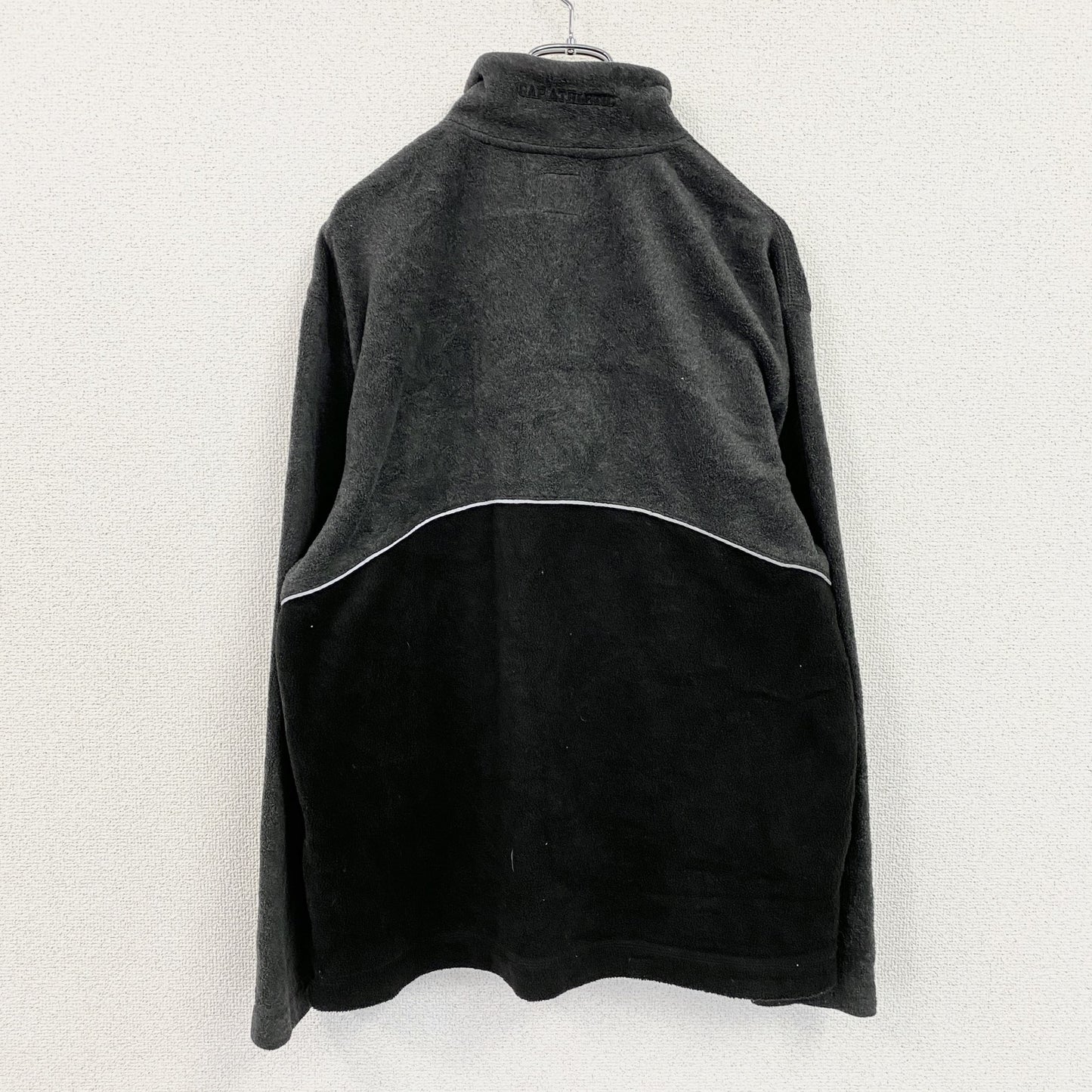 ～00s　OLD GAP　オールドギャップ　ハーフジップフリースプルオーバージャケット　ブラック　グレー　Sサイズ