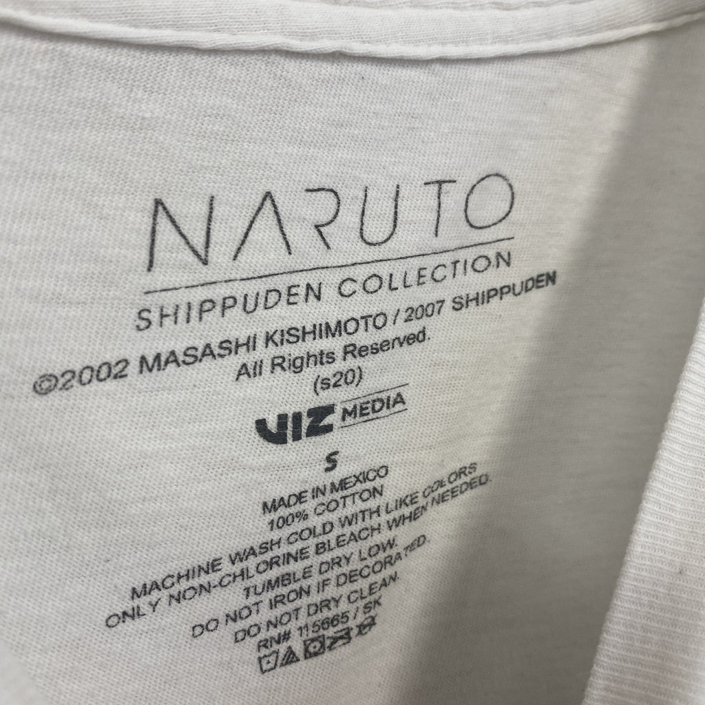 古着 used　NARUTO　半袖プリントTシャツ　うずまきナルト　キャラクターデザイン　クルーネック　白　レトロ　Sサイズ