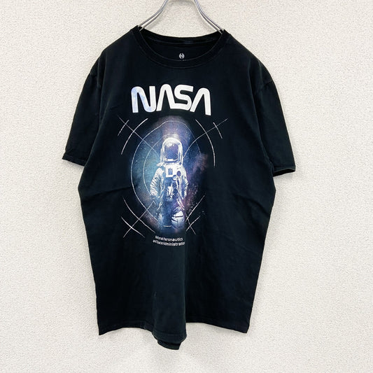 HYPER SPACE　NASA　半袖プリントTシャツ　企業ロゴ　宇宙　黒　ブラック　XLサイズ
