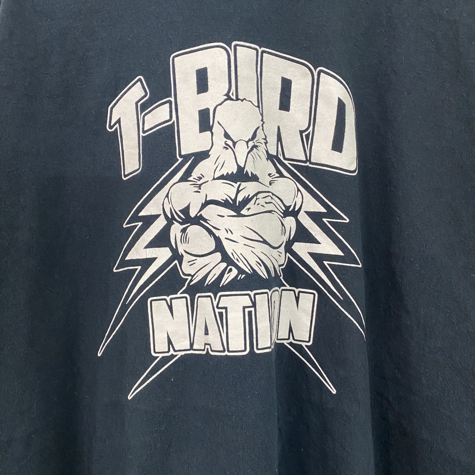 古着 used　GILDAN　ギルダン　半袖プリントTシャツ　T-BIRDS　クルーネック　レトロ　黒　ブラック　XXLサイズ