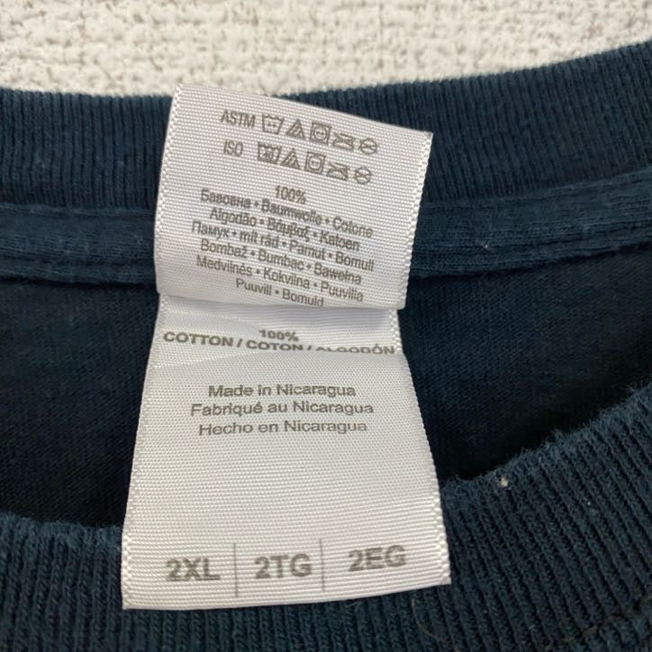 古着 used　GILDAN　ギルダン　半袖プリントTシャツ　T-BIRDS　クルーネック　レトロ　黒　ブラック　XXLサイズ